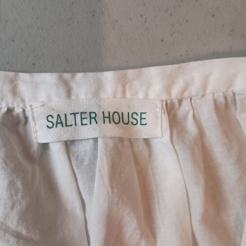 Salter House Embroidered Organic Cotton Nightgown One Size White Lamb Nightdress - Picture 4 of 10